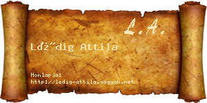 Lédig Attila névjegykártya