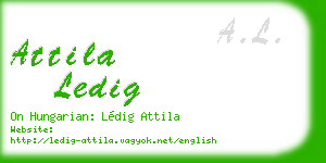 attila ledig business card